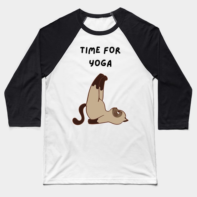 time for yoga Baseball T-Shirt by Kokomidik